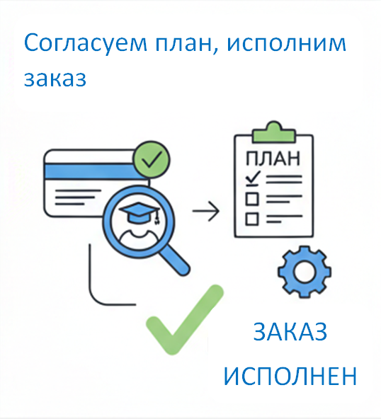 После оплаты подберём эксперта, согласуем план, исполним заказ